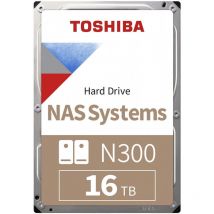 Toshiba - N300 nas hard drive 16TB bulk 3.5 sata 7200 rpm 512MB cmr (HDWG51GUZSVA)
