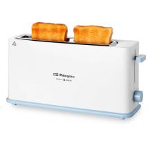Orbegozo - tostador de ranura larga to 4014, parada rápida, bandeja recogemigas, calienta panecillos, 7 niveles tostado, 850 w