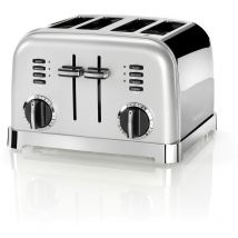 CPT180SE Tostapane 4 fette, Acciaio inox, Funzione Bagel, Funzione Scongelamento, Funzione Riscaldamento, 6 Livelli di tostatura, Pearl, Grigio perla