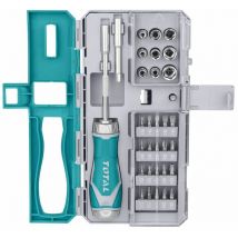 Cacciavite a cricchetto - 29 punte incluse - Total
