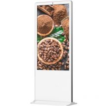 Totem vidéo 43'', full hd, 500 cd, 24h/7j, Indoor, Blanc