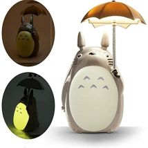 Totoro LED Night Light for Kids, USB Rechargeable Reading Table Lamp, Cartoon Cute Animal Room Decoration for Boys and Girls