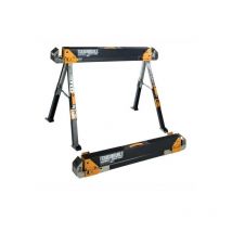 Toughbuilt - TOU-C700/2 Saw Horse / Adjustable Jobsite Table - Twin Pack add your free gift below