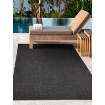 He carpet Toulouse - In- und Outdoor Teppich für Wohnzimmer und Küche - Pflegeleicht, Anthrazit, 120 x 160 cm