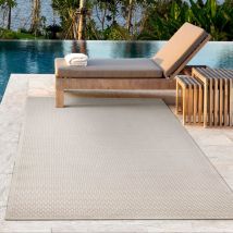 He carpet Toulouse - In- und Outdoor Teppich für Wohnzimmer und Küche - Pflegeleicht, Creme, 160 x 220 cm