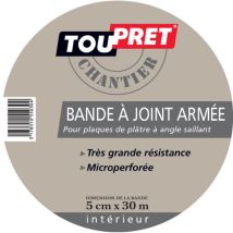 Bande de joint armé 5cm x 12,5m - Toupret