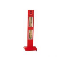 Tour de chauffage électrique, 3KW, 1m26, ROUGE, sur pied / terrasse...BURDA