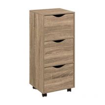 Tour de Rangement '3 Tiroirs' 80cm Naturel