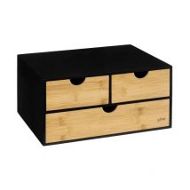 Tour de Rangement Bureau "Bava" 31cm Noir