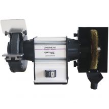 Optimum - Touret à meuler brosse dia. 150 mm 2850 rpm 450 w 230V y compris une meule et une brosse Optigrind GU15B 230V