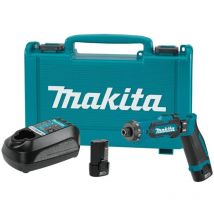 Visseuse articulée sans fil Makita 7.2 v 1.5 Ah Li-Ion + 2 batteries, + chargeur, + mallette
