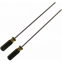 Soleil - Tournevis cruciforme extra long 300 mm et tournevis à lame plate, tournevis à fente et cruciforme, 2 paquets de tournevis magnétiques pour
