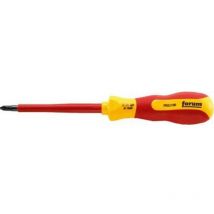 Tournevis cruciforme ph vde, avec lame ronde, Dimensions : ph 0, Long. de la lame 60 mm, Long. totale 145 mm, ø de la lame : 4,8 mm