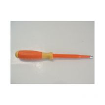 Tournevis cruciforme Phillips 8X150mm isolé 1000V manche bi-matière lame acier chromé decolletée PH3 DERANCOURT CRU8X150BD