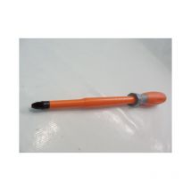 Derancourt - Tournevis cruciforme Pozidrive 8X150mm isolé 1000V manche bi-matière lame acier decolleté empreinte PZ3 POZI8X150BD