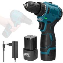 Tournevis électrique 16,8 v, perceuse électrique sans fil au lithium, couple réglable à 23 vitesses, vitesse à 2 vitesses + éclairage led à vitesse