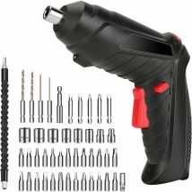 Laoa - Tournevis électrique sans fil, rechargeable, perceuse électrique rotative pour travaux de bricolage à la maison, noir