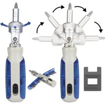 Memkey - Tournevis, jeu de tournevis, lzhdzqd 180 ° tournevis à cliquet magnétique rotatif, le jeu 14 en 1 peut être utilisé pour les travaux de
