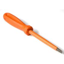 Derancourt - Tournevis plat 6.5x100mm isolé 1000V lame acier chromé manche orange pour vis tête fendue