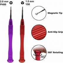 Tournevis pour , 2,0 mm Phillips 1,5 mm Y00 Tri-Point Tri Aile Kit de tournevis pour Réparation de consoles de jeu Nintendo