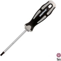 Tournevis Torx inviolable S2 Acier Bi-matière Manche TPR. Mesure T27 x Ø 6,0 x 100 mm.