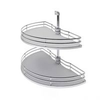 Tourniquet 1/2 lune - Décor : Gris - Diamètre : 760 mm - Largeur de passage mini : 450 mm - Pour caisson de largeur : 900 mm - INOXA INDUSTRIE