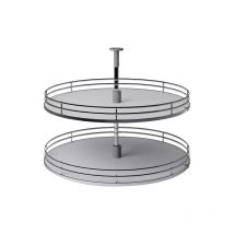Tourniquet rond - Décor : Blanc / Fil chromé - Diamètre : 705 mm - Pour caisson : 800 x 800 mm - INOXA INDUSTRIE