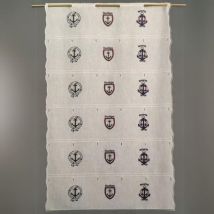 Modulable brodé 'Ancre marine' Blanc 0.45x1.8 m