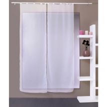 2 voiles base droite 70 x 220 cm lutheo coloris blanc