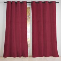 Rideau 100 % occultant uni et coloré Rouge 140x260 cm