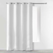 Rideau a oeillets Microfibre Absolu Blanc 140 x 260 cm