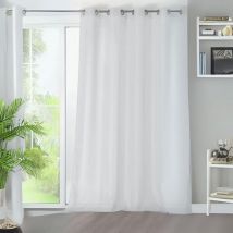 Voilage uni et transparent Blanc 145x240 cm