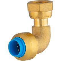Tout Push - Quick Plomberie Raccord Coude Ecrou Libre Femelle 12 X 17 Mm Diam. 12 Mm Laiton