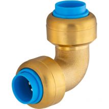 Tout Push - quick plomberie Coude egal diam. 12 mm laiton