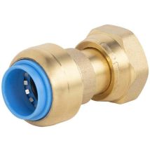 Tout Push - Quick Plomberie Raccord Droit Ecrou Libre Femelle 15 X 21 Mm Diam. 16 Mm Laiton