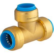Raccord té égal 20 mm – Laiton – Filetage plomberie, Forme du raccord, Configuration raccord, Largeur, Longueur