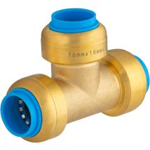 Quick Plomberie Raccord Te Egal Diam. 16 Mm Laiton