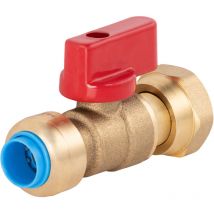 Quick plomberie Vanne a ecrou libre femelle 15 x 21 mm diam. 12 mm laiton