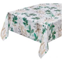 Tovaglia Cucina Moderna Antimacchia Plastificata Cerata Copritavolo Fiori Stilizzati - 140x160 Cm