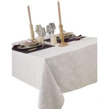 CALITEX Tovaglia damascata Ombra, Bianca, Rotonda, Diametro: 180 cm