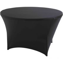 Tovaglia elastica per tavolo rotondo da 150 cm nera