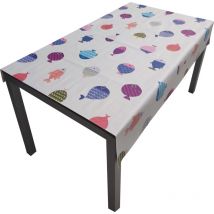 Tovaglia pvc Base Poliestere Antimacchia Pesce 140X140 cm