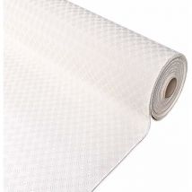 Tovaglia Pvc Proteggi Tavolo Mollettone Morbido Antiscivolo Antimacchia Antiurto 100% Made in Italy Bianco - 140x220 cm