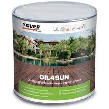 Oil4Sun, Olio Protettivo Naturale per Decking e Legno in Esterno, Esalta Venature e Colore Naturale, Resistente All'Acqua e Raggi uv, Neutro, Formato