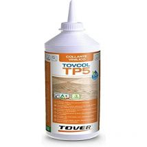 Tovcol TP5, Collante Vinilico per Legno, Rapidità di Presa e Trasparenza, Parquet Flottante e Laminato, Resistente All'Acqua, Formato da 500ml - Tover