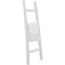 Biscottini - Towel Hanger Wooden Ladder Storage Towel Ladder Floor Standing Bathroom Ladder Modern Ladder Decorative Wall Ladder