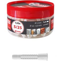 016260011 - Flacon de 120 bouchons universels 5 x 25 mm - TOX