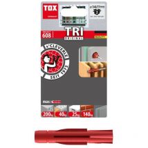 010700201 - Blister de 2 fiches universelles tri 14 x 75 mm - TOX