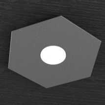 Top-light - Toplight Hexagonal Deckenleuchte Hexagon 1-flammig mit GX53 Fassung, anthrazitfarbene Struktur, modernes Design 25x29x3cm