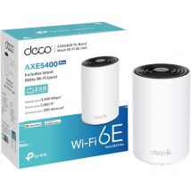 Tp-link - Deco WiFi 6E Mesh AXE5400Mbps Tri-bande Deco XE75 Pro(1-pack), Couverture de 270m2, WPA3, 1 port 2.5G, 2 ports Gigabit, idéal pour grandes